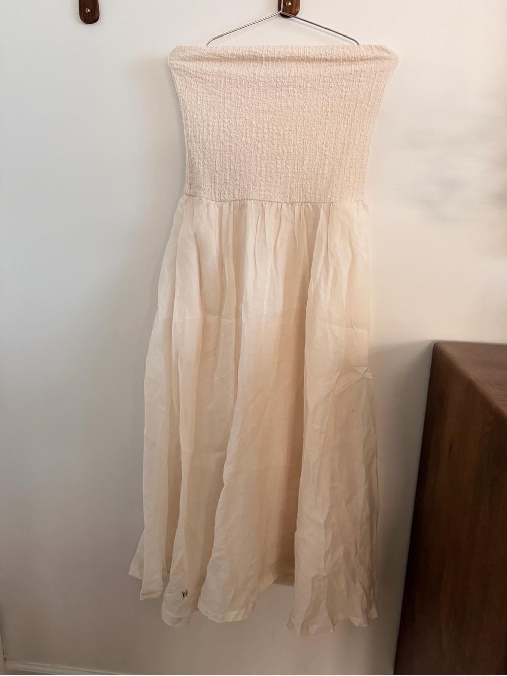 J. Crew Strapless Maxi Dress in Cream